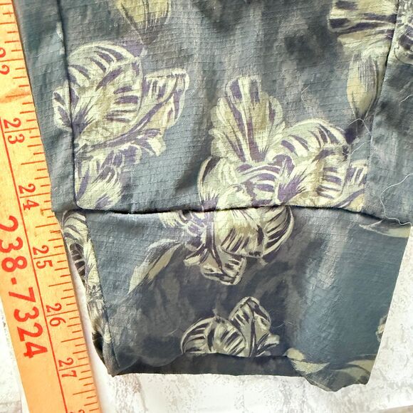 Athleta Trekkie North  Terra Firma Olive Green Floral Printed Jogger Sz 10 - Picture 7 of 9